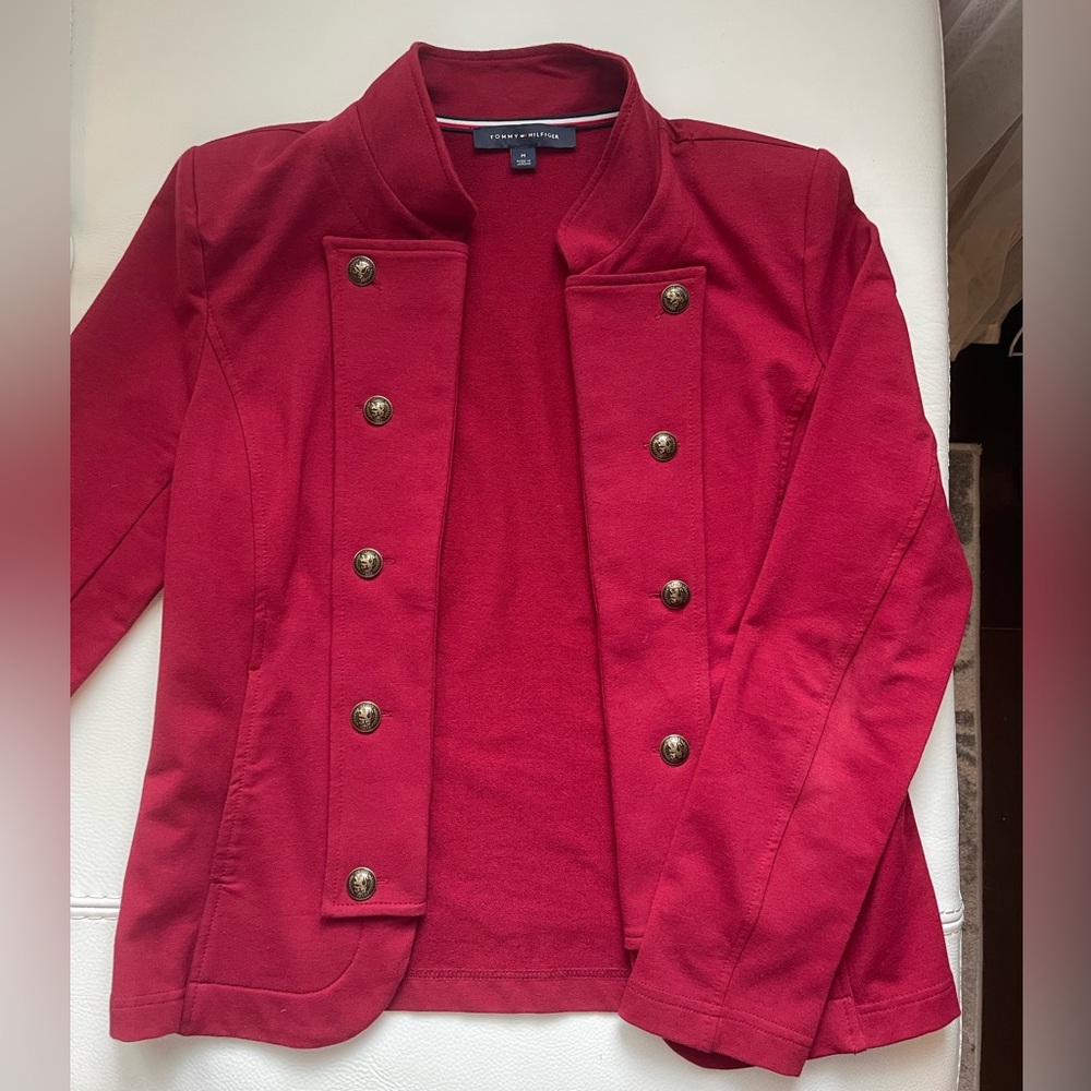 NWOT Tom Hilfiger burgundy women’s jacket size M
